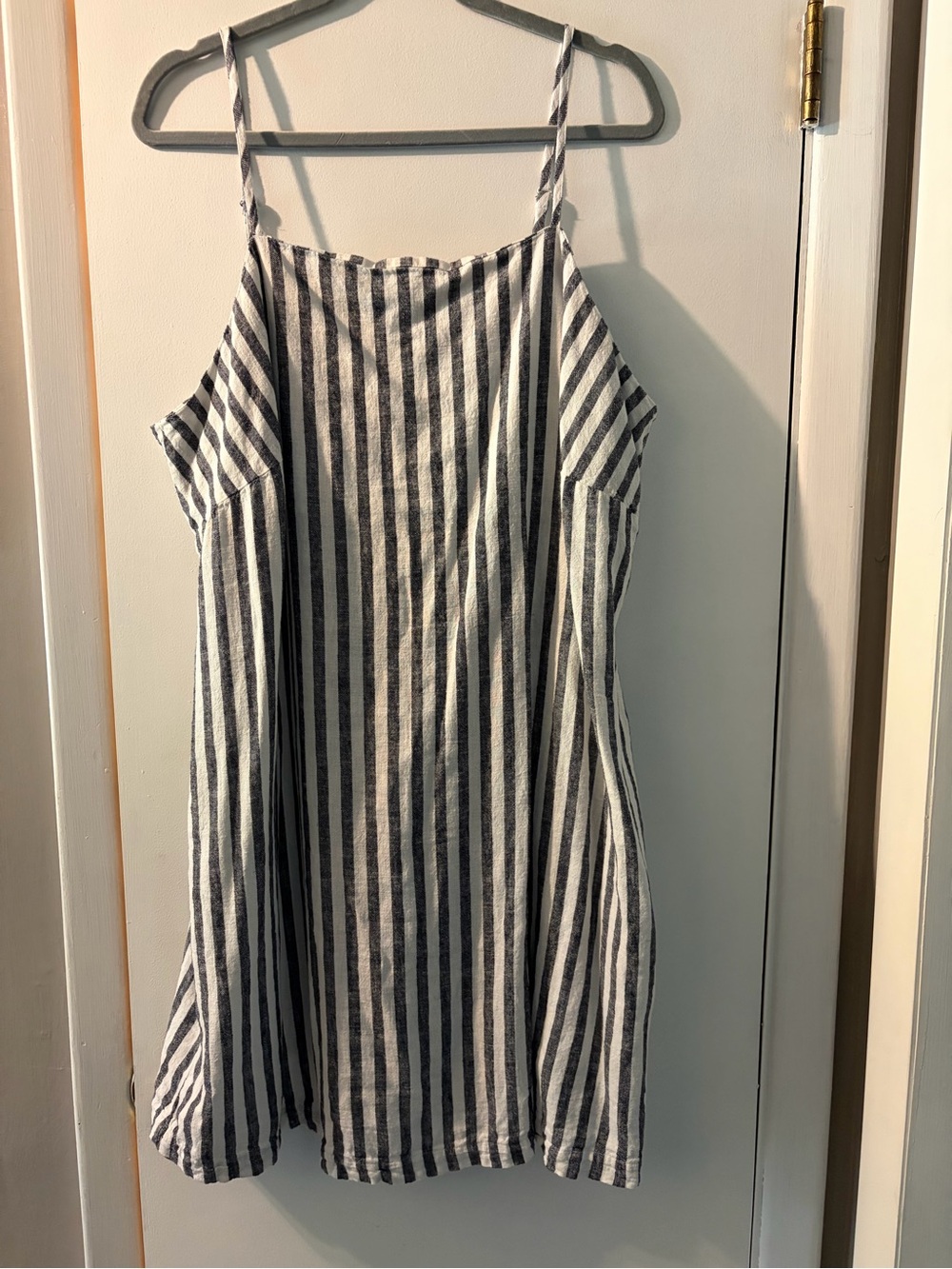 navy and white striped tank dress by new day xxl